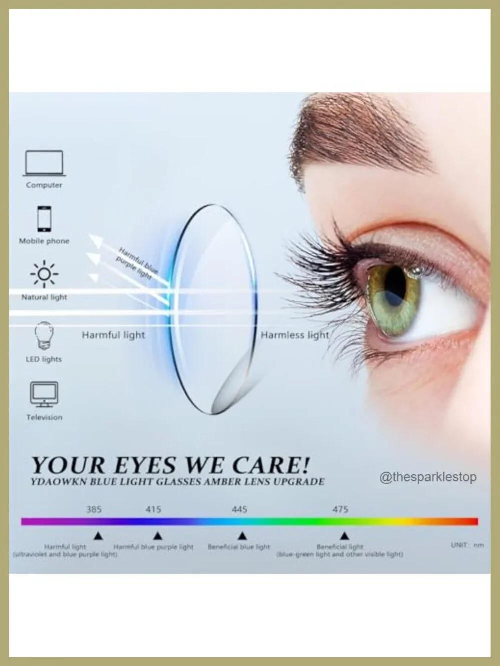 Oversized Blue Light Blocking Glasses Rectangle Frame Fashion Anti Eyestrain